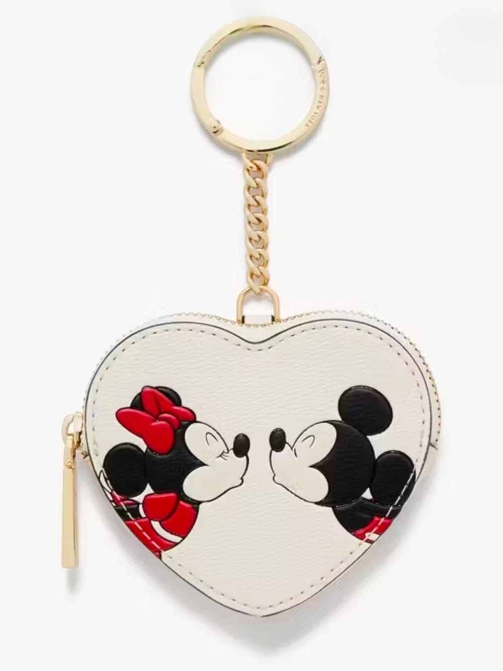 Kate Spade Bag Charm Purse Mickey & Minnie Key Card Holder with Red Accents